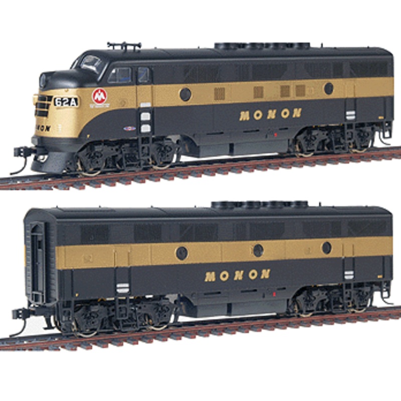 Proto 1000 920-31418 HO Scale EMD F3 AB Diesel Set Monon CIL 62A/62C with DCC - USED
