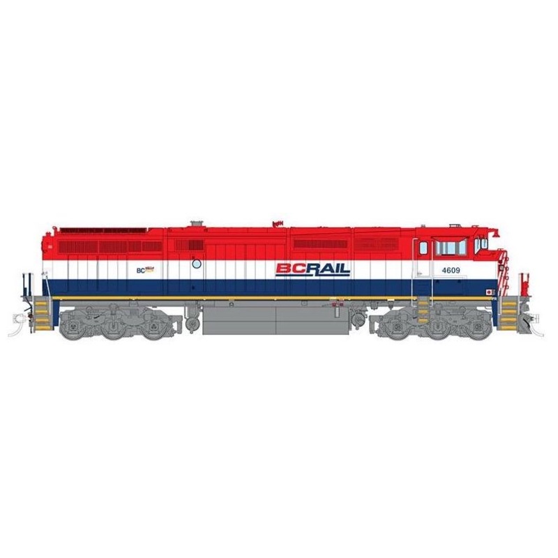 Rapido Trains 24517 HO Scale GE Dash 8-40CM British Columbia "Frame Stripe" BC Rail 4609 DCC Sound