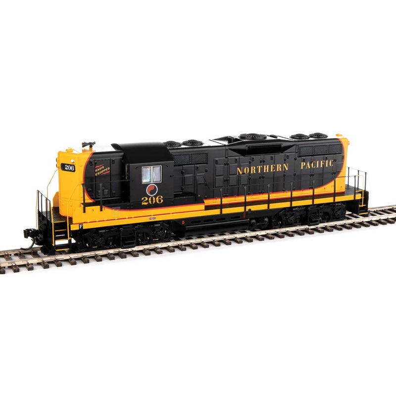 Walthers Mainline 910-20485 HO Scale EMD GP9 Phase II High Hood Northern Pacific NP 206 DCC & Sound
