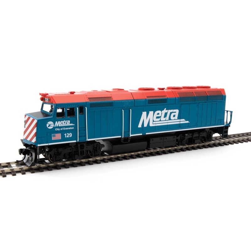 Walthers 910-19473 HO Scale EMD F40PH Metra 129 with DCC & Sound