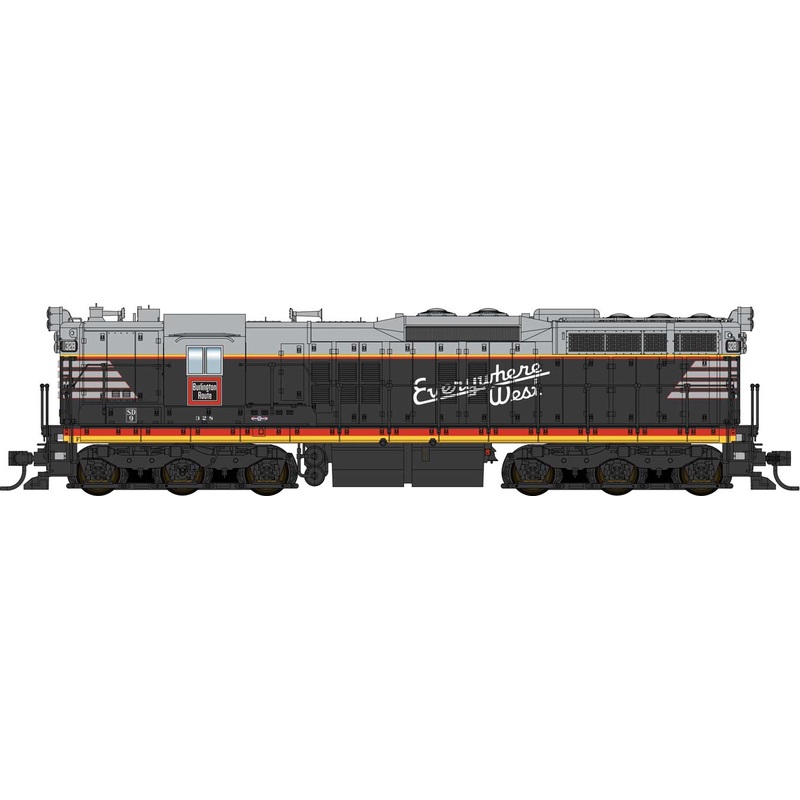 Walthers Proto 920-48702 HO Scale EMD SD9 Burlington CB&Q 344 "Blackbird"