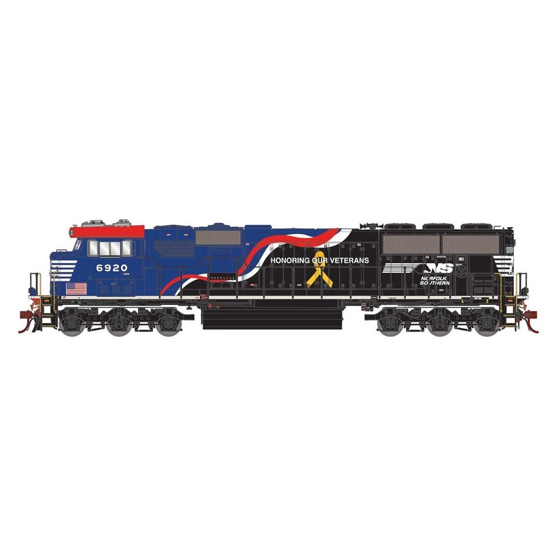 Athearn G65293 HO Scale SD60E Norfolk Southern "Veterans" NS 6920 DCC & Sound