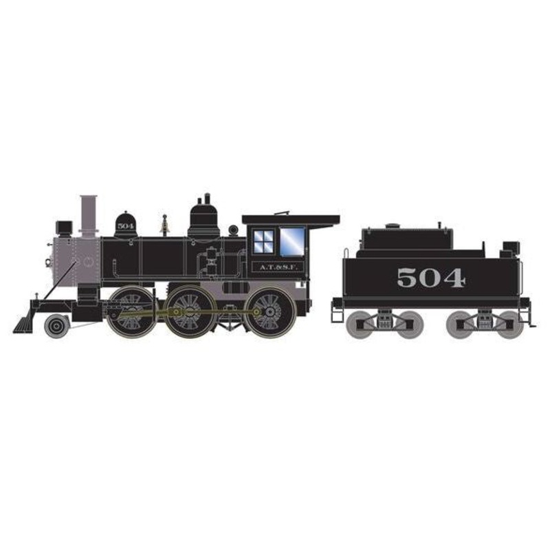 Athearn RTR 87238 HO Scale 2-6-0 Steam Locomotive Santa Fe ATSF 504