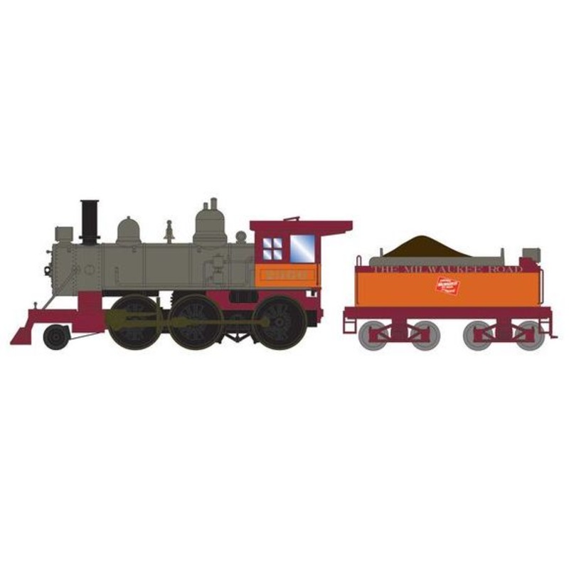 Athearn RTR 87239 HO Scale 2-6-0 Steam Locomotive Milwaukee Road MILW 2966