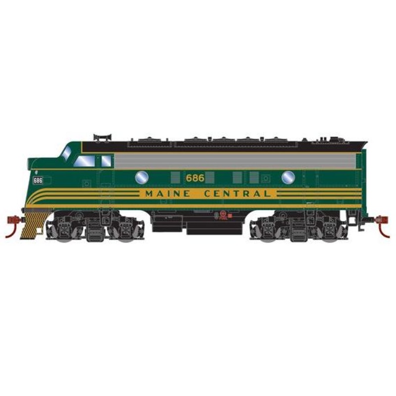 Roundhouse 3332 HO Scale EMD F7A Maine Central MEC 686 DC