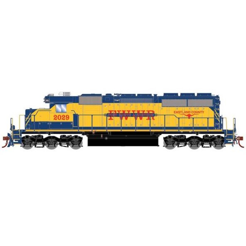 Athearn RTR 73645 HO Scale EMD SD40 Fort Worth & Western FWWR 2029 DC
