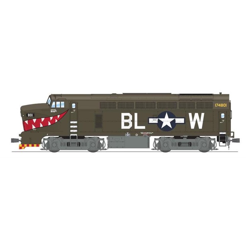 BLI 7711 HO Scale Baldwin RF-16 Sharknose Diesel US Air Force USAF 801 - Paragon4