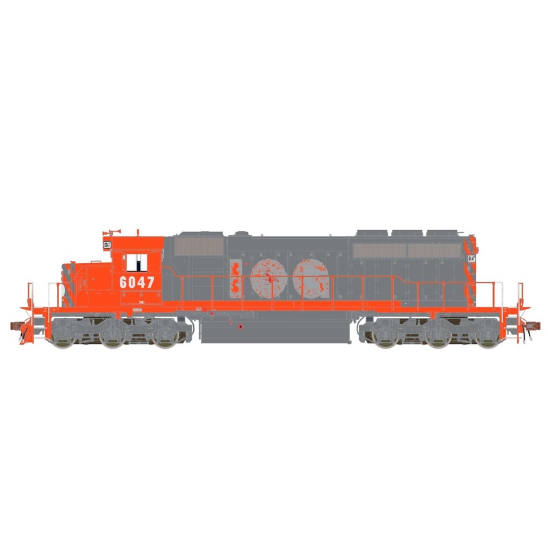 ScaleTrains Rivet 39039 HO Scale EMD SD40-2 Ex-ICG Patched/Faded EMD 6047 - DCC & Sound