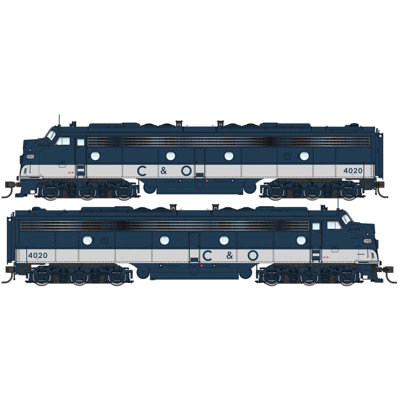 Walthers Proto 920-49910 HO Scale EMD E8A-A Diesel Chesapeake & Ohio C&O 4020/4025 DC