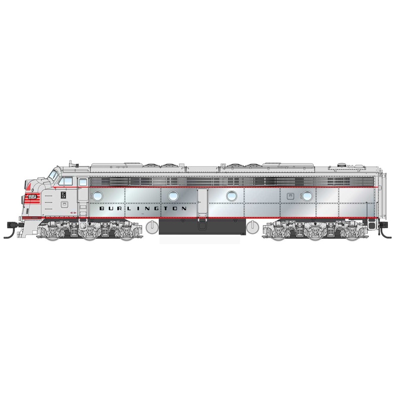 Walthers Proto 920-49916 HO Scale EMD E8A Diesel Burlington CB&Q 9991 (Plated Sides) DC