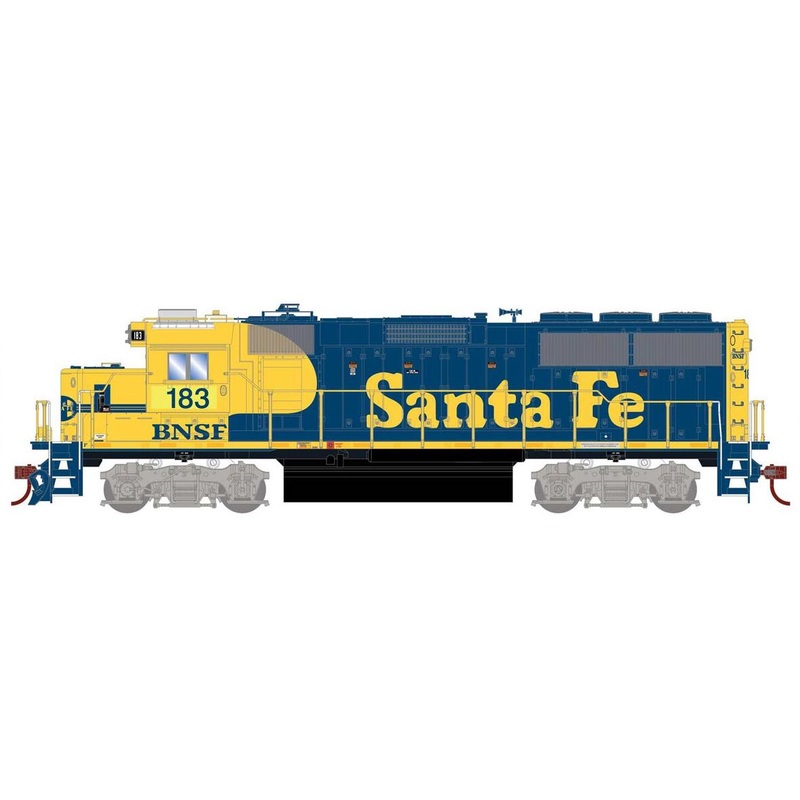 Athearn RTR 1125 HO Scale GP60 Diesel BNSF 183 DCC/Sound Primed for Grime
