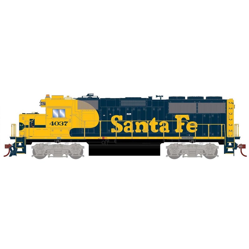 Athearn RTR 1132 HO Scale GP60 Diesel Santa Fe ATSF 4037 DCC/Sound