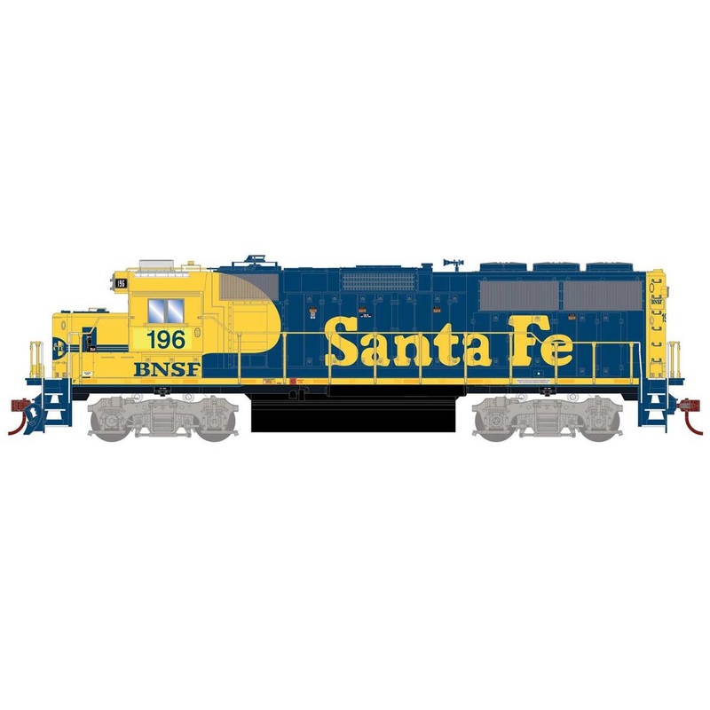 Athearn RTR 1145 HO Scale GP60 Diesel BNSF 196 DCC/Sound Primed for Grime