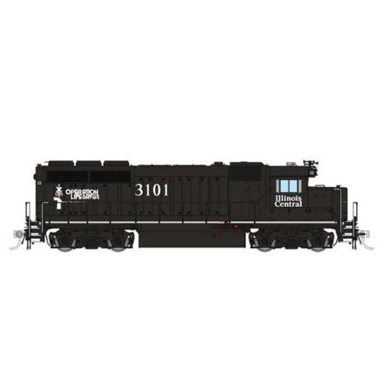 Rapido Trains 40510 HO Scale EMD GP40 Diesel Illinois Central IC 3137 DCC & Sound
