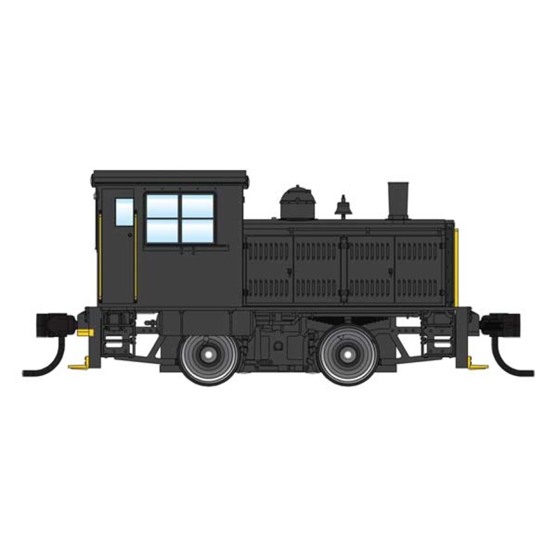 Walthers 910-20019 Plymouth ML-8 Switcher Black with Yellow Stripes with DCC