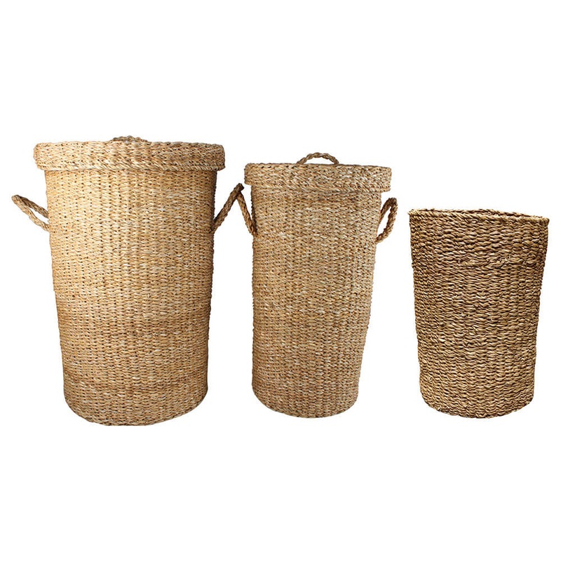Ensemble Hilary de 3 bacs de stockage  linge sans couvercle (65x45 cm)