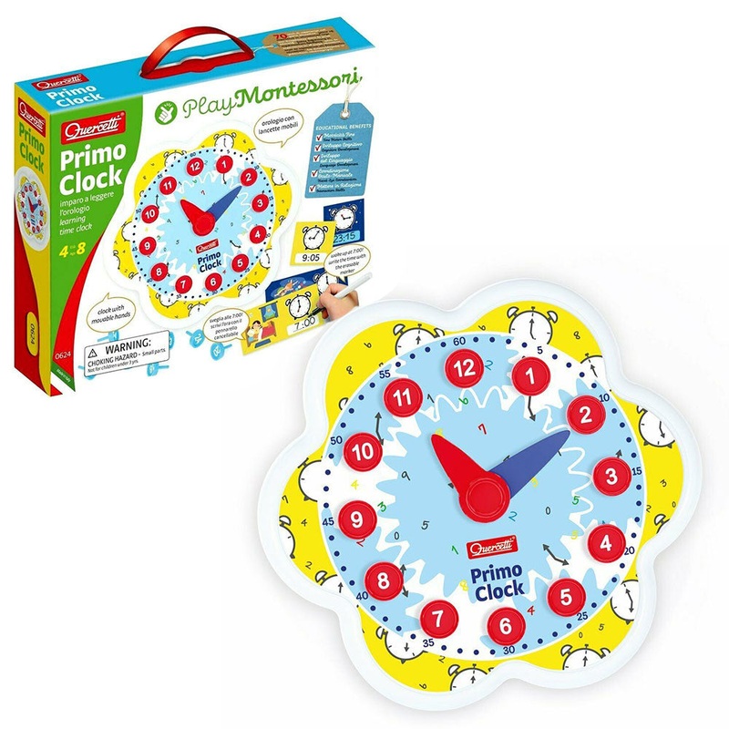 Jouez sur le jouet d'apprentissage Montessori Primo Clock